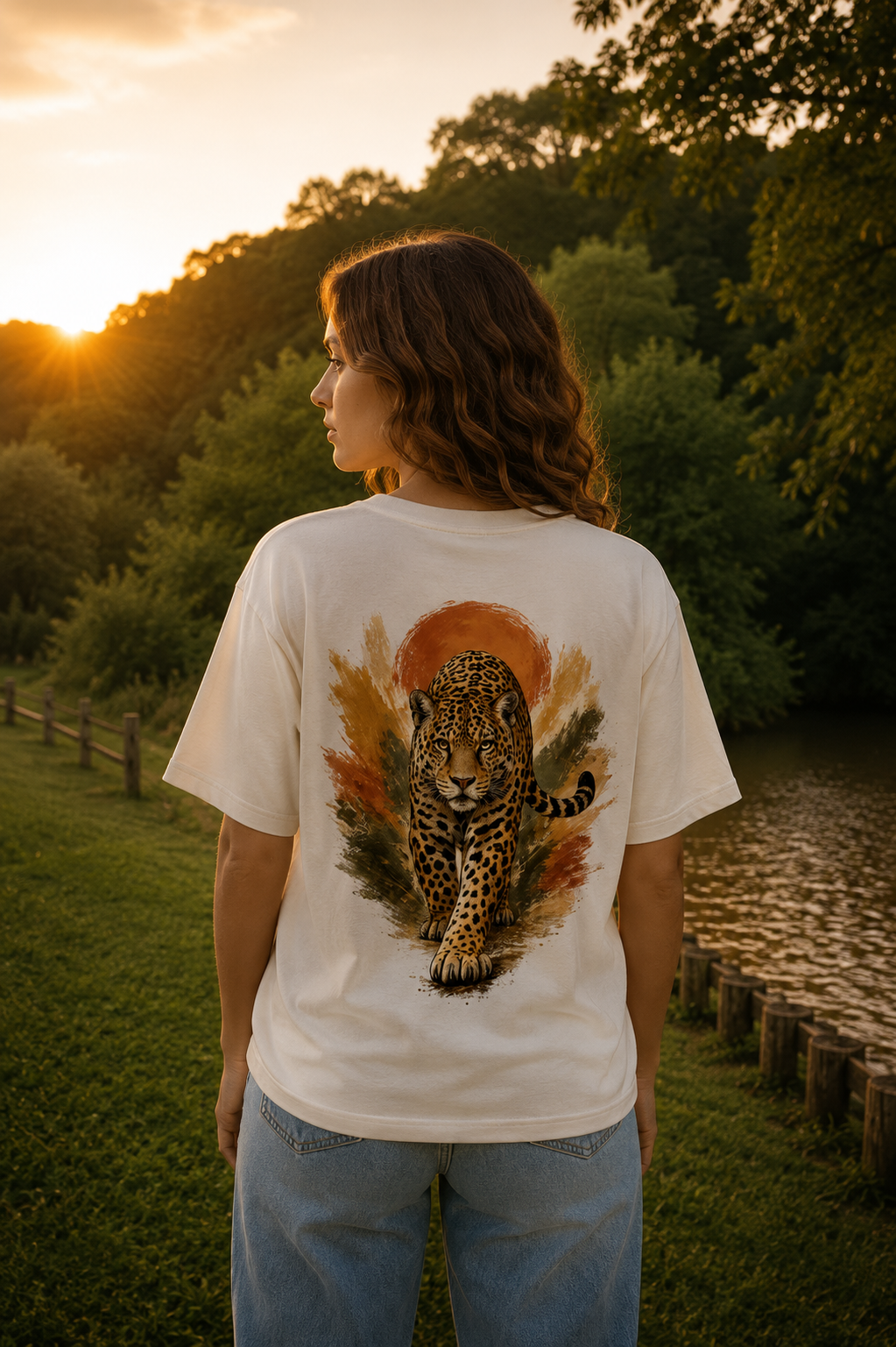 CAMISETA AUTORAL VESTIR ARTE ONÇA PINTADA